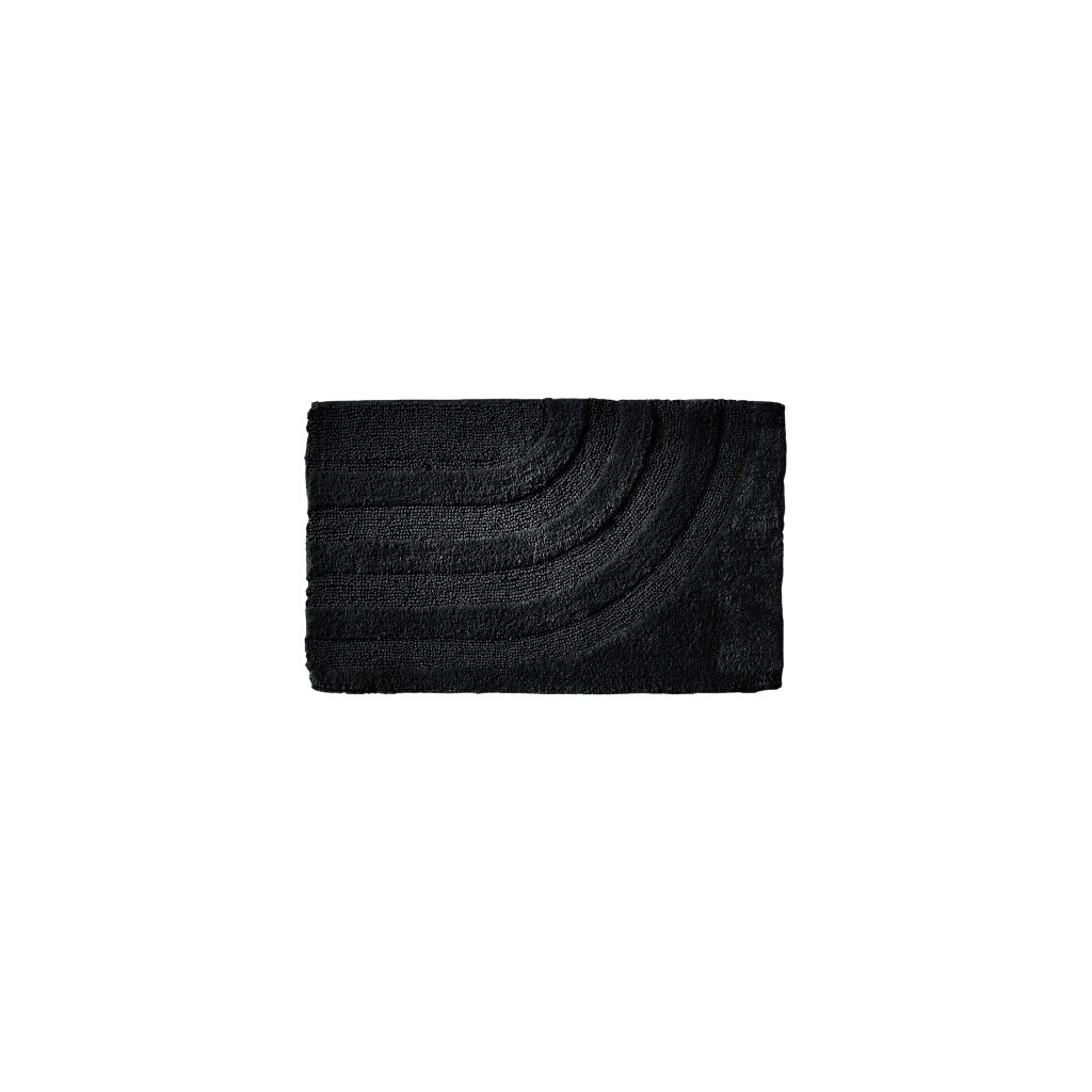 TAPIS  COTON TUFTE & BOUCLETTE ANTHRACITE 50X80CM
