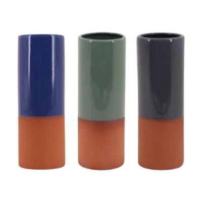 VASE TERRRACOTTA MIX COULEUR HT 25 DIA 9 CM