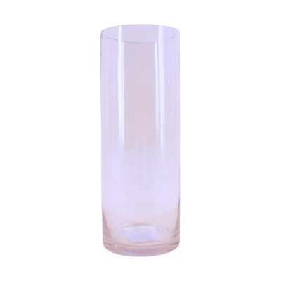 VASE CYLINDRIQUE VERRE TRANSP.15X40CM