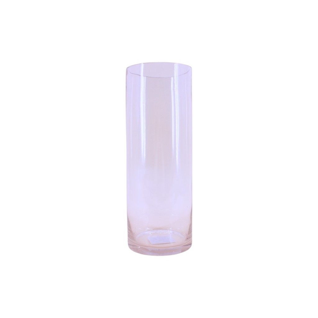 VASE CYLINDRIQUE VERRE TRANSP.15X40CM