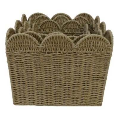 SET 3 PANIERS CORDE PAPIER FINITION FESTON