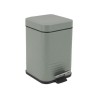 POUBELLE CARREE METAL  VERT