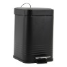 POUBELLE CARREE METAL  NOIR