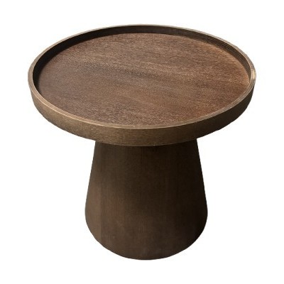 TABLE BOUT DE CANAPE D.38 PIED CONIQUE PLACAGE FRENE