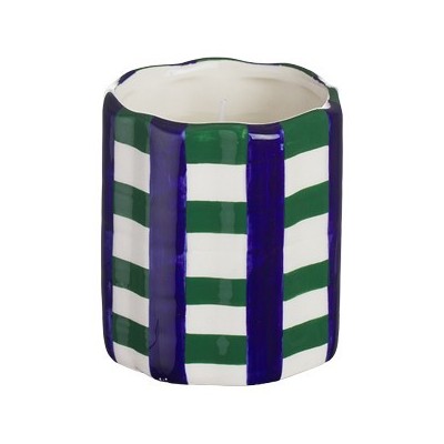 BOUGIE PARFUMEE CERAMIQUE DAMIER 8X 9 CM