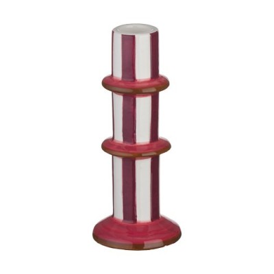 BOUGEOIR CERAMIQUE RAYE 15 CM
