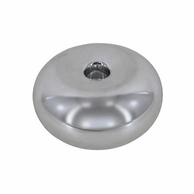 BOUGEOIR CERAMIQUE EFFET CHROME  7,5 CM