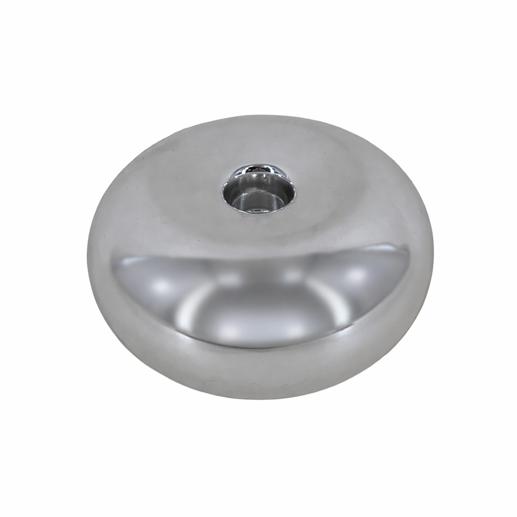 BOUGEOIR CERAMIQUE  EFFET CHROME  11 CM