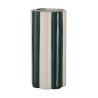 VASE CERAMIQUE BICOLORE A RAYURES 27 CM