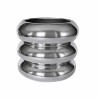 VASE VERRE CEINTURE EFFET CHROME 18 CM