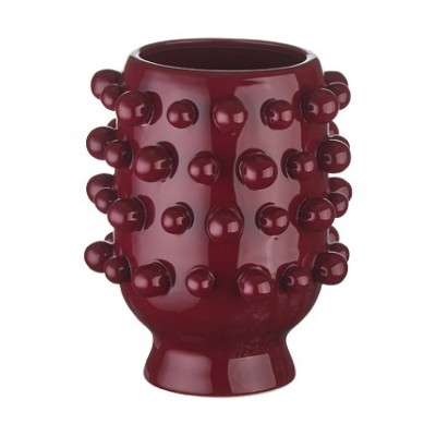 VASE CERAMIQUE PERLES RELIEF 20CM
