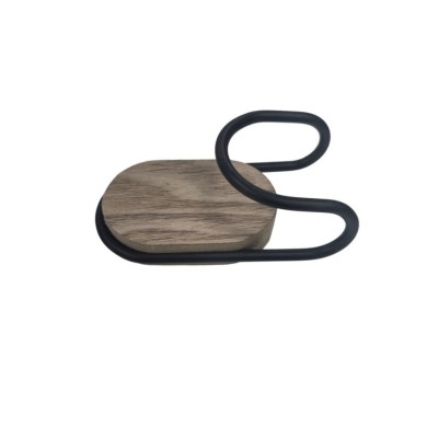 PATERE UNITAIRE MDF METAL NOIR 10X5CM