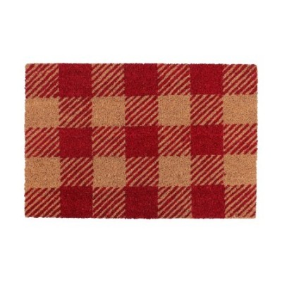 PAILLASSON COCO 40X60CM IMPRIME  CARREAUX ECOSSAIS