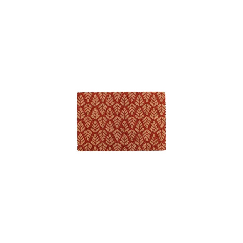 PAILLASSON COCO 40X60CM  IMPRIME  FEUILLAGE GEOM