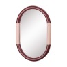 MIROIR OVALE MDF BICOLORE CONTOUR GONFLE 50X35 CM