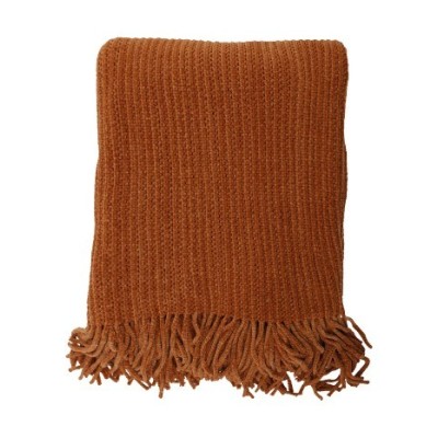 PLAID 130X150CM CHENILLE FRANGES 2 ASS