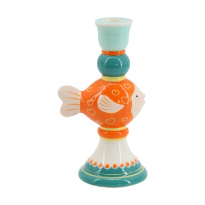 BOUGEOIR CERAMIQUE  POISSON 18,5 CM