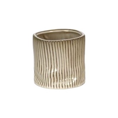CACHE POT CERAMIQUE STRIE 13 CM