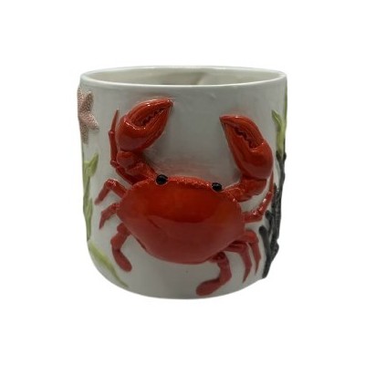 CACHE POT CERAMIQUE   CRABE 3D  19CM