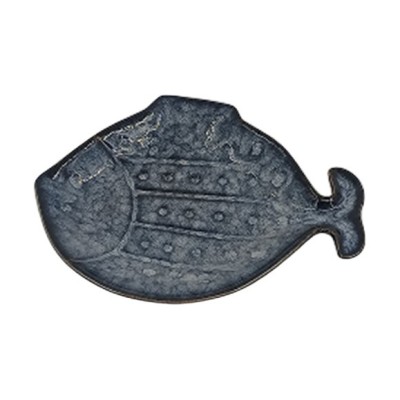 COUPE POISSON EMAILLEE BLEU 23CM