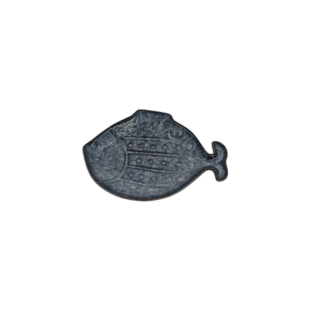 COUPE POISSON EMAILLEE BLEU 23CM