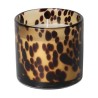 BOUGIE PARF.VERRE MOUCHETE AMBRE D9X 8,7 CM