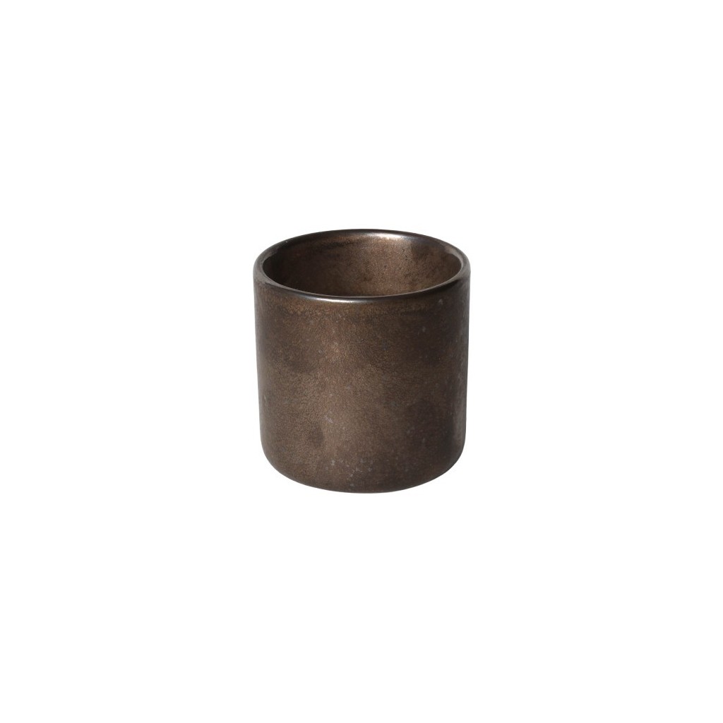 BOUGIE PARF. CERAMIQUE EFFET CUIVRE D10X10 CM