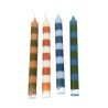 SET 4 BOUGIES BICOLORES RAYEES