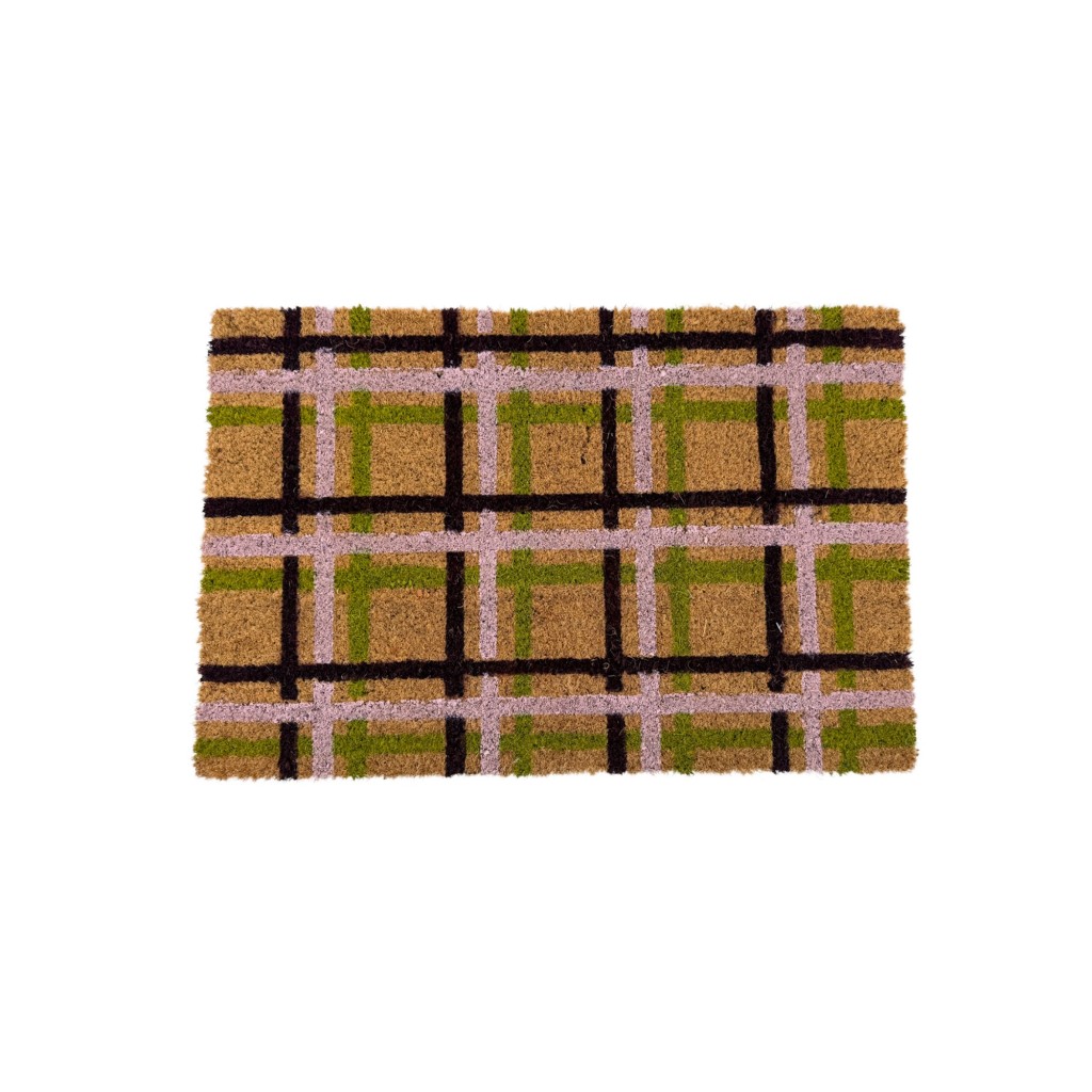 PAILLASSON COCO 40X60CM IMPRIME CARREAUX ECOSSAIS