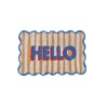 PAILLASSON COCO 40X60CM IMPRIME RAYE HELLO