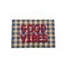 PAILLASSON COCO 40X60CM IMPRIME DAMIER GOOD VIBES