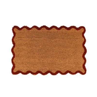 PAILLASSON COCO 40X60CM CONTOUR FESTON COLORIS TERRACOTTA