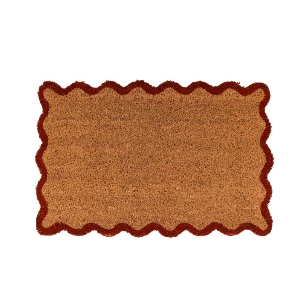PAILLASSON COCO 40X60CM CONTOUR FESTON COLORIS TERRACOTTA