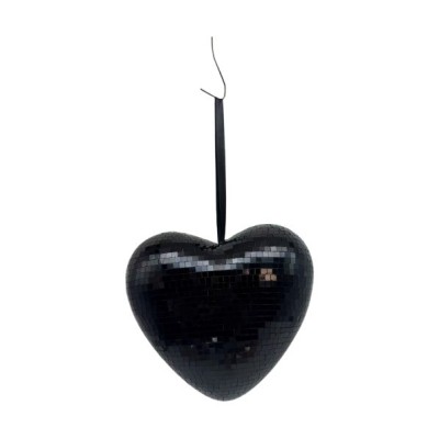 COEUR A FACETTE 19X9X18 CM COLORIS NOIR