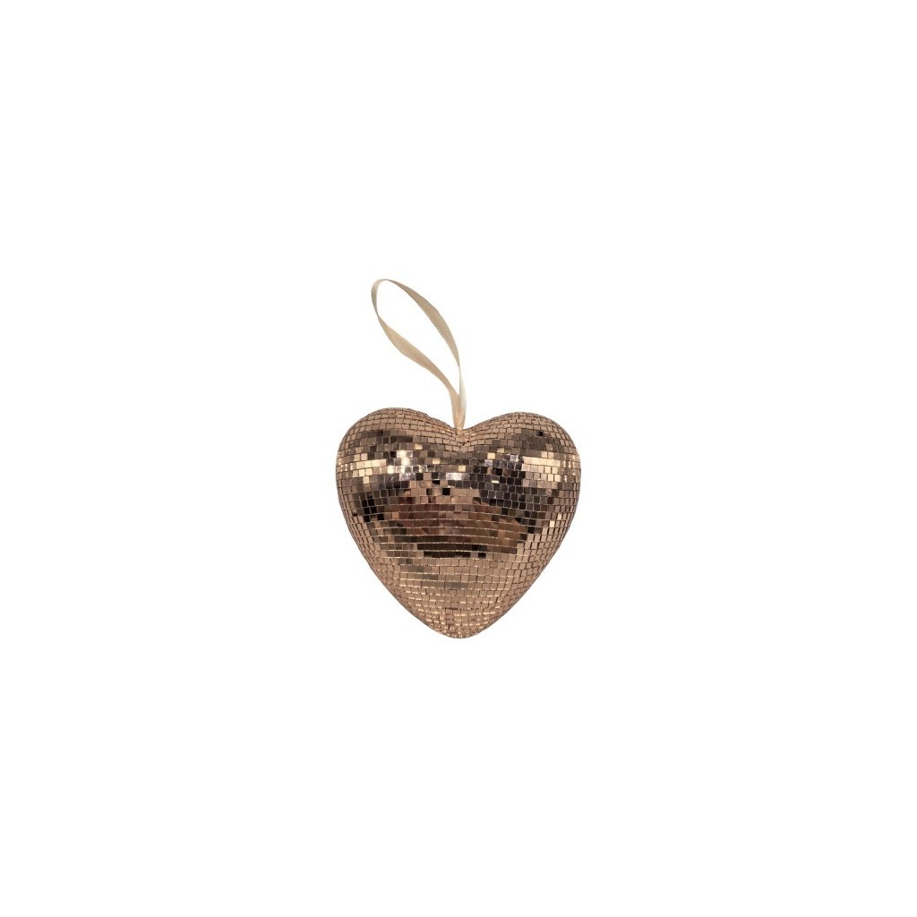 COEUR A FACETTE 19X9X18 CM COLORIS COPPER