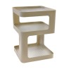 TABLE D'APPOINT 3 NIVEAUX METAL IVOIRE