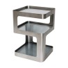TABLE D'APPOINT  3 NIVEAUX METAL BROSSE