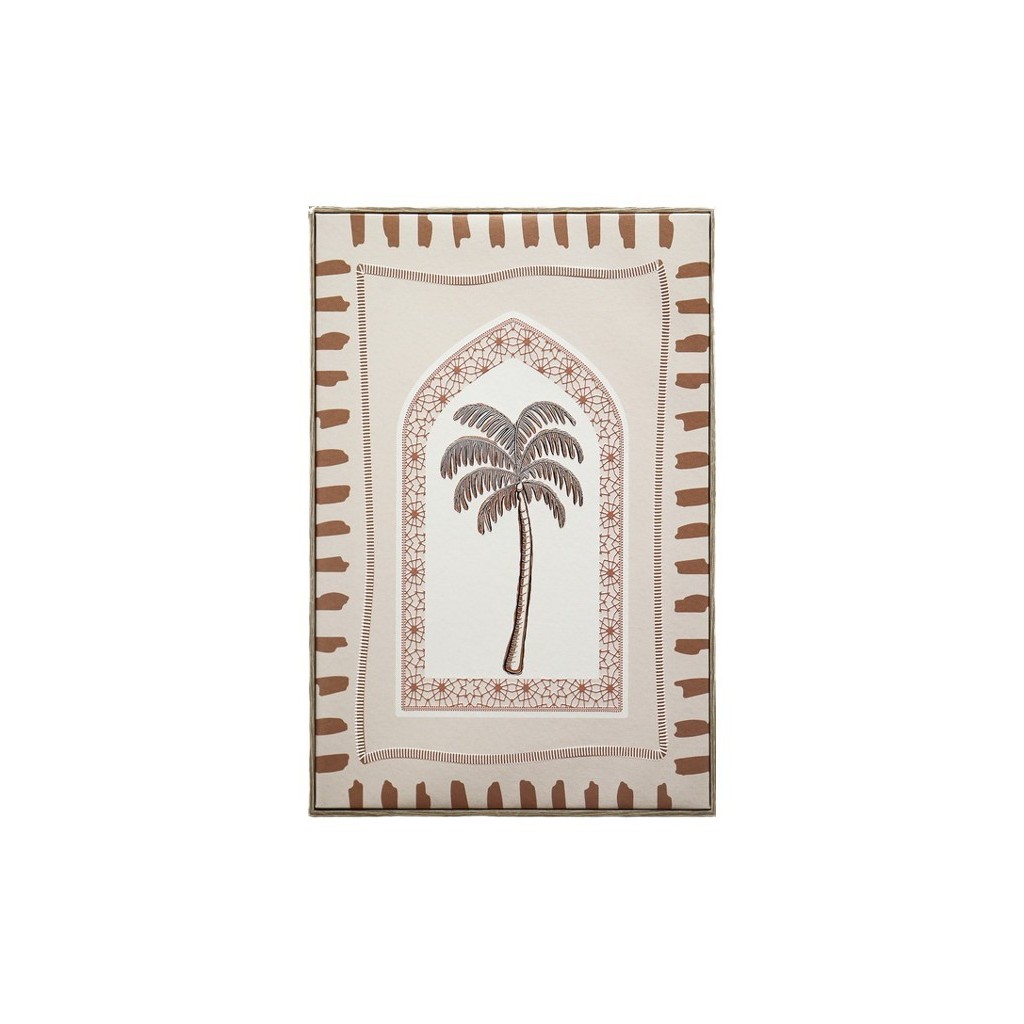 TOILE DECORATIVE PALMIER IMPRESSION 3D 40X60 CM