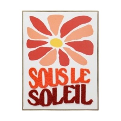 TOILE IMPRIMEE ET TUFTEE SOLEIL 40X50CM