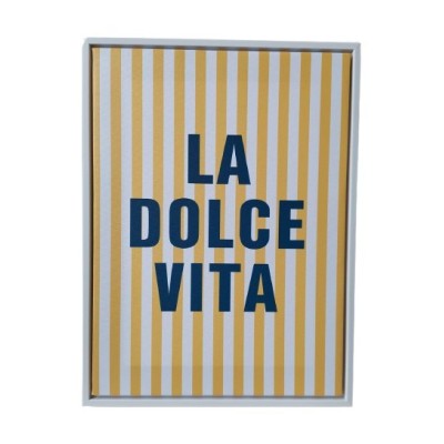 TOILE DECORATIVE LA DOLCE VITA 30X40 CM