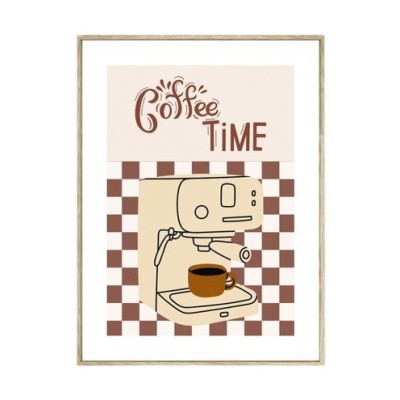 TOILE DECORATIVE COFFEE TIME 30X40 CM