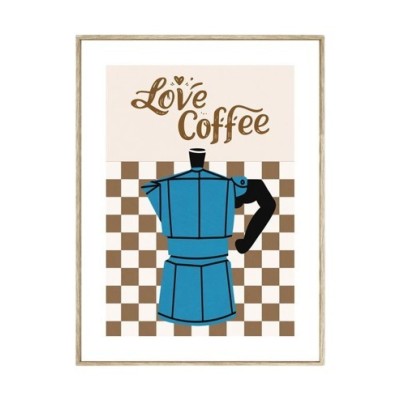 TOILE DECORATIVE LOVE COFFE 30X40 CM