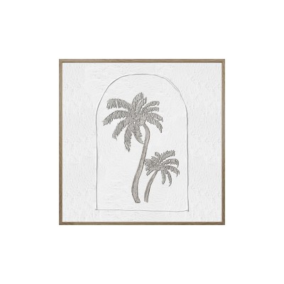 TOILE DECORATIVE PALMIERS 50X50 CM