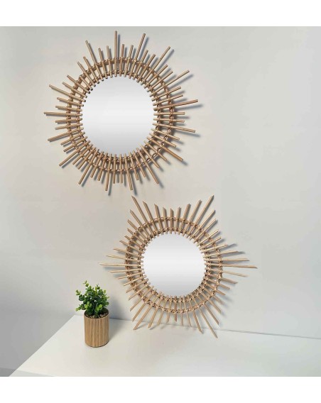 MIROIR ROTIN DIA 58CM