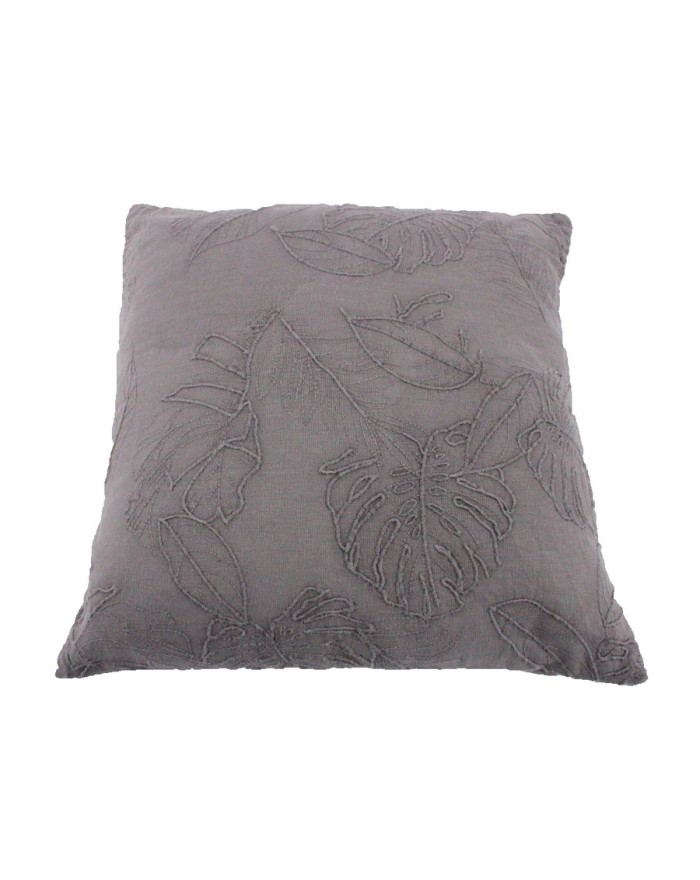 COUSSIN LIN BRODE FEUILLAGES 40X40CM