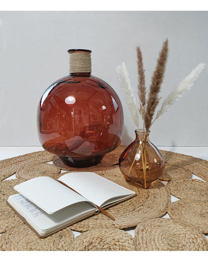 TAPIS JUTE FLOWER FLEUR AJOUREE DIA 100CM