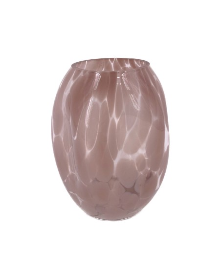 VASE EN VERRE EFFET TACHETE HT 20 DIA 15 CM