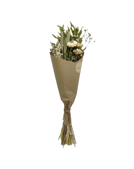 BOUQUET FLEURS SECHEES H55CM SNOW